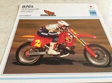 Carte moto Honda CR 500 Japauto HRC Lawson 1989 collection atlas motorcycle 