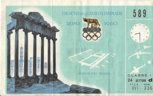 Biglietto xvii olimpiade - biglietto, roma