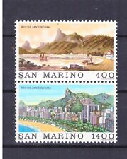 Francobolli San Marino 1983 Rio de Janeiro Dittico 400 e 1400 L MNH SAS1126-27