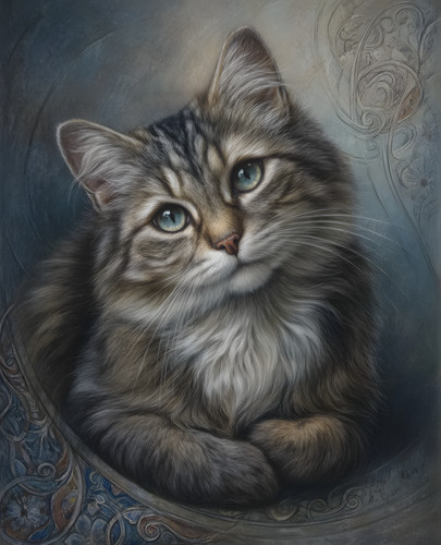 Gatto tabby grigio - gatto,