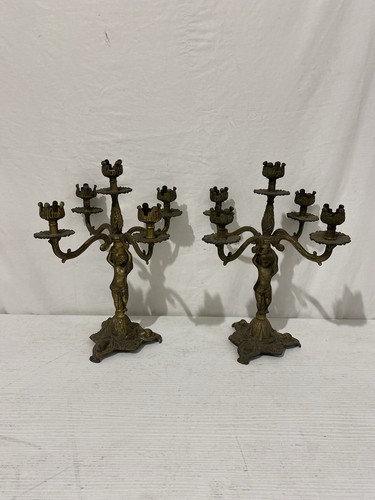 Coppia candelabri antichi - coppia,