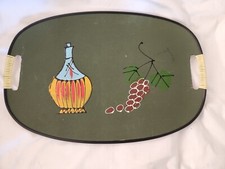 Vintage MCM Serving Tray Green