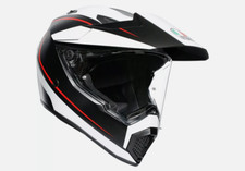 AGV AX9 Pacific Road Whi/Blk/Rosso Dual Sport Road Adventure Casco da Moto