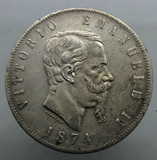 SCUDO da  5 Lire II° Tipo 1874   Vittorio Emanuele II