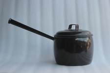 Vintage Black Iron Enamel
