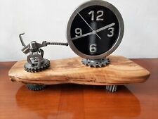 OROLOGIO da TAVOLO legno di olivo,ingranaggi,parti cambio altre parti meccaniche