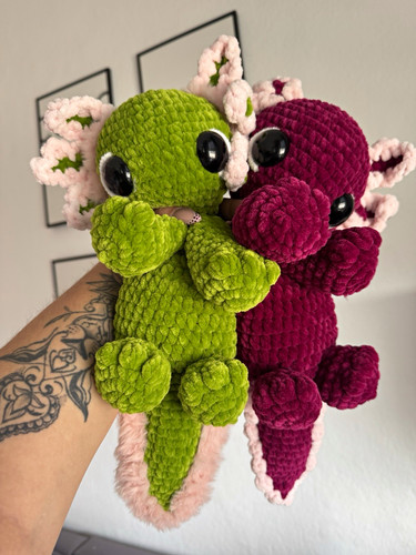 Axolotl peluche amigurumi - axolotl,