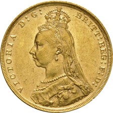 STERLINA ORO REGINA VITTORIA  1891 (ritratto giubileo)  RARA  - SPLENDIDA