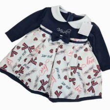 Abito neonata blu fiocchi - neonata,