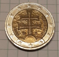 2 Euro Slovensko 2009 RARA con errore di conio - ERRORE DI CONIO VISIBILE
