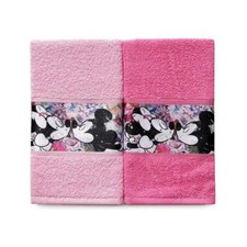 Caleffi Disney Set 2 Asciugamani Viso Personaggi Minnie D16