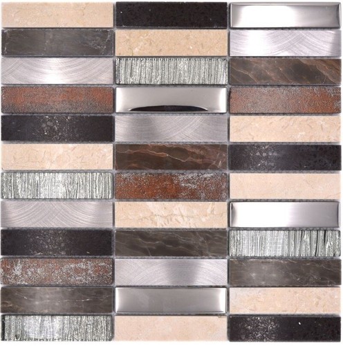 Mosaico alluminio pietra - mosaico,