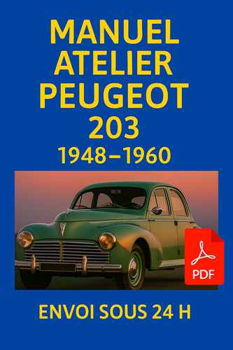 Manuel atelier peugeot - manuel, 203