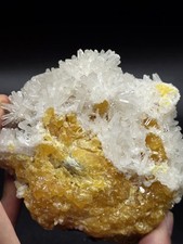 Mineral CELESTINE AND SULFUR -