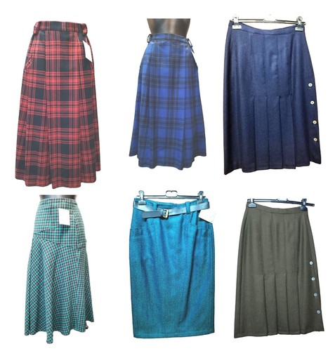 Gonna inverno midi lana tartan - gonna,