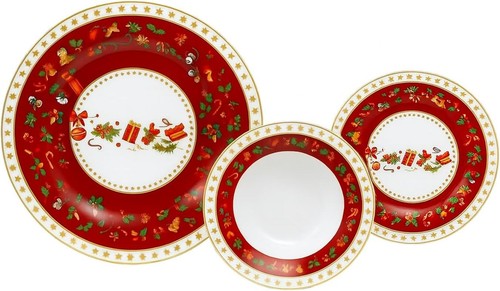Set pezzi piatti - 18, natalizi