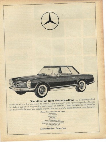 Pubblicità mercedes 230 - pubblicità,