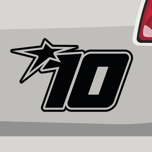 Adesivo numero partenza - , 10