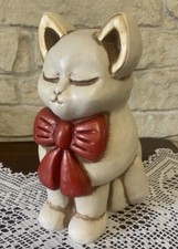 Thun Gatto Leonardino BIANCO, Vecchia Manifattura H 22 Circa . ￼