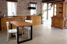 Cucina lineare Credenza INDUSTRIAL legno massello NO elettrodomestici SU MISURA