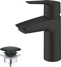✅GROHE RUBINETTO MISCELATORE MONOCOMANDO PER LAVABO BAGNO bidet con PILETTA NERO