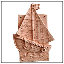 Targa in terracotta da parete