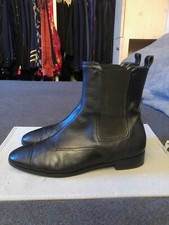 TOD'S LUSSO CHELSEA BOOTS PELLE BLACK PEBBLED ORIGINAL 39,5 EUR 9,5 US 6,5 UK