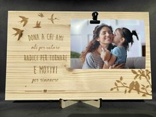 Portafoto in legno con dedica