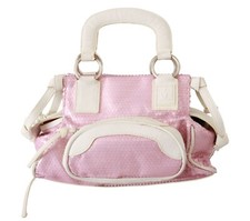 Borsa MISSONI pelle rosa bianca paillettes borsetta borsetta 32x12x15 cm prezzo consigliato $250