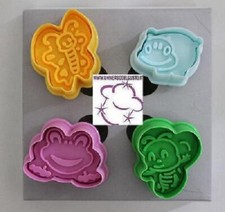 KIT 4 STAMPI AD ESPULSIONE TEMA ANIMALI FATTORIA PASTA DI ZUCCHERO CAKE DESIGN