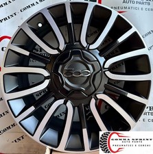 4 CERCHI IN LEGA ORIGINALI RAGGIO 17 FIAT 500X NERO OPACO DIAMANTATO