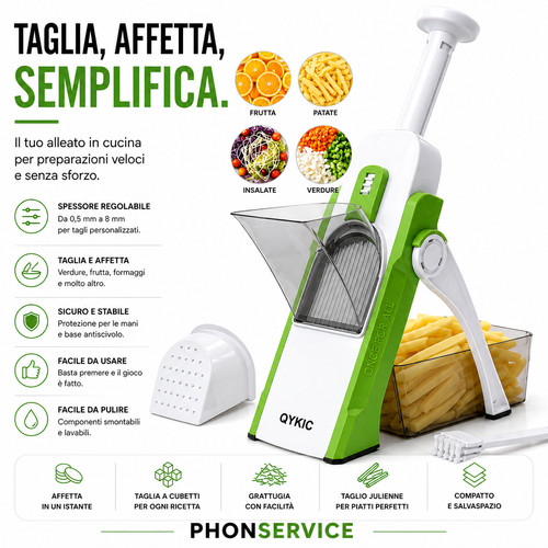 Affettatrice mandolina affetta - affettatrice,