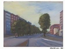 QUADRO AD OLIO VEDUTA DI UN