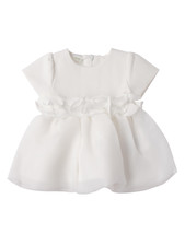 iDo abito cerimonia neonata con fiori bianco