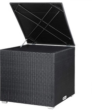 ® Baule Da Giardino 318 L Impermeabile 75X75X70Cm Contenitore Esterno Polyrattan