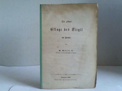 Gevers die zehnte ekloge - g.:,