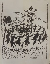 Pablo Picasso, 1954 Vive le Paix, litografia originale, filigrana LANA