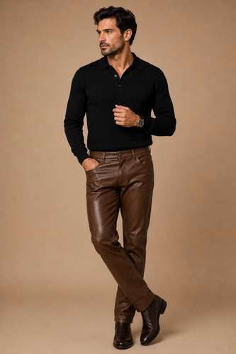 Pantalone pelle pecora uomo - pecora,