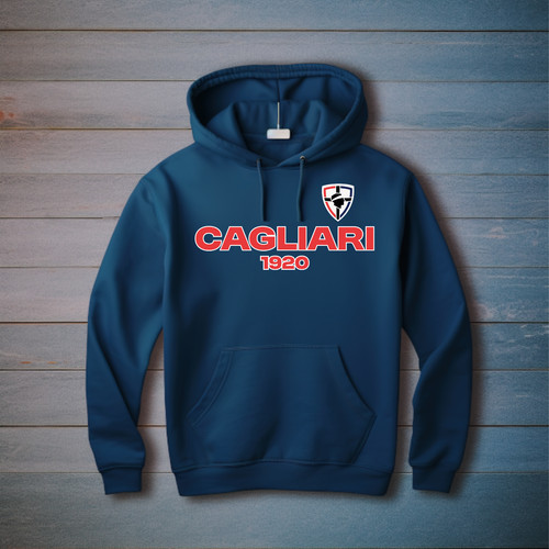 Felpa cappuccio cagliari - felpa,