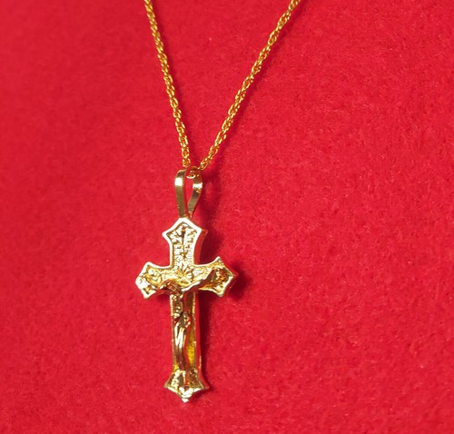 14kt placcato oro croce - oro,