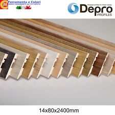 BATTISCOPA in MDF Espanso 80x14mm 5 Barre Da 240 Zoccolino Flessibile Resistente