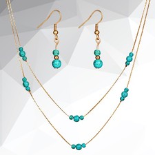  Orecchini e collana turchesi