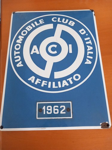 Insegna smaltata vintage - smaltata,