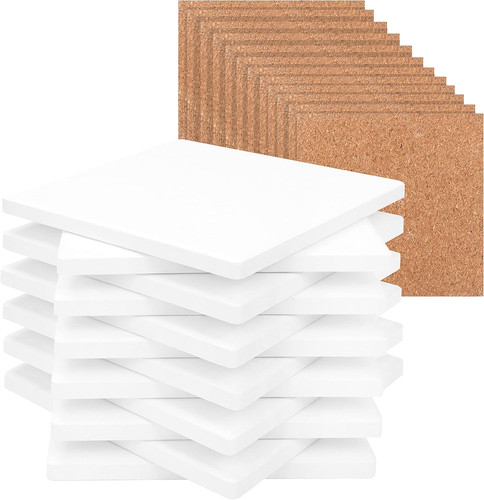 Sottobicchieri ceramica bianca - sottobicchieri,