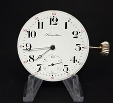 Movimento orologio da tasca Hamilton, ricambi orologi, epoca 1904