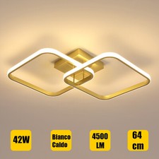 42W Plafoniera LED Moderna Oro Lampadario da Soffitto 3000K Soggiorno Cucina