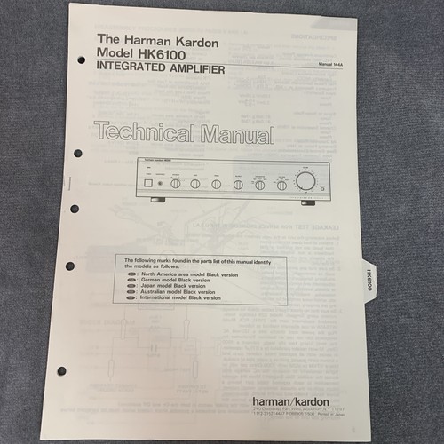 Manuale tecnico harman kardon - tecnico,