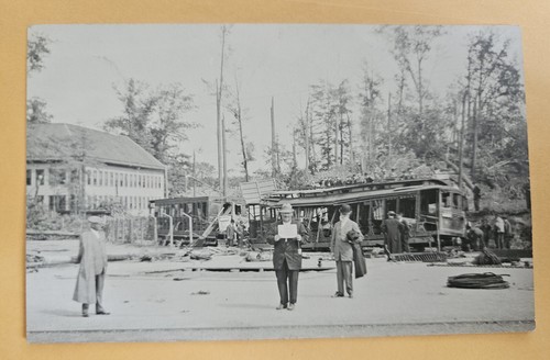 Rppc 1912 tornado trolley riva - rppc,