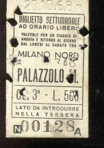 Biglietto treno ferrovia - treno,