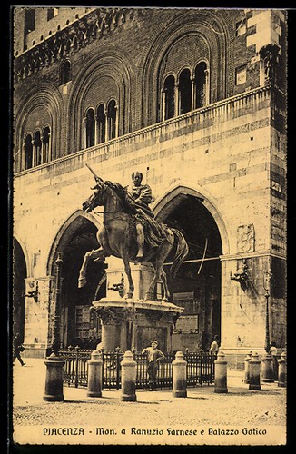 Cartolina piacenza monumento - piacenza,,